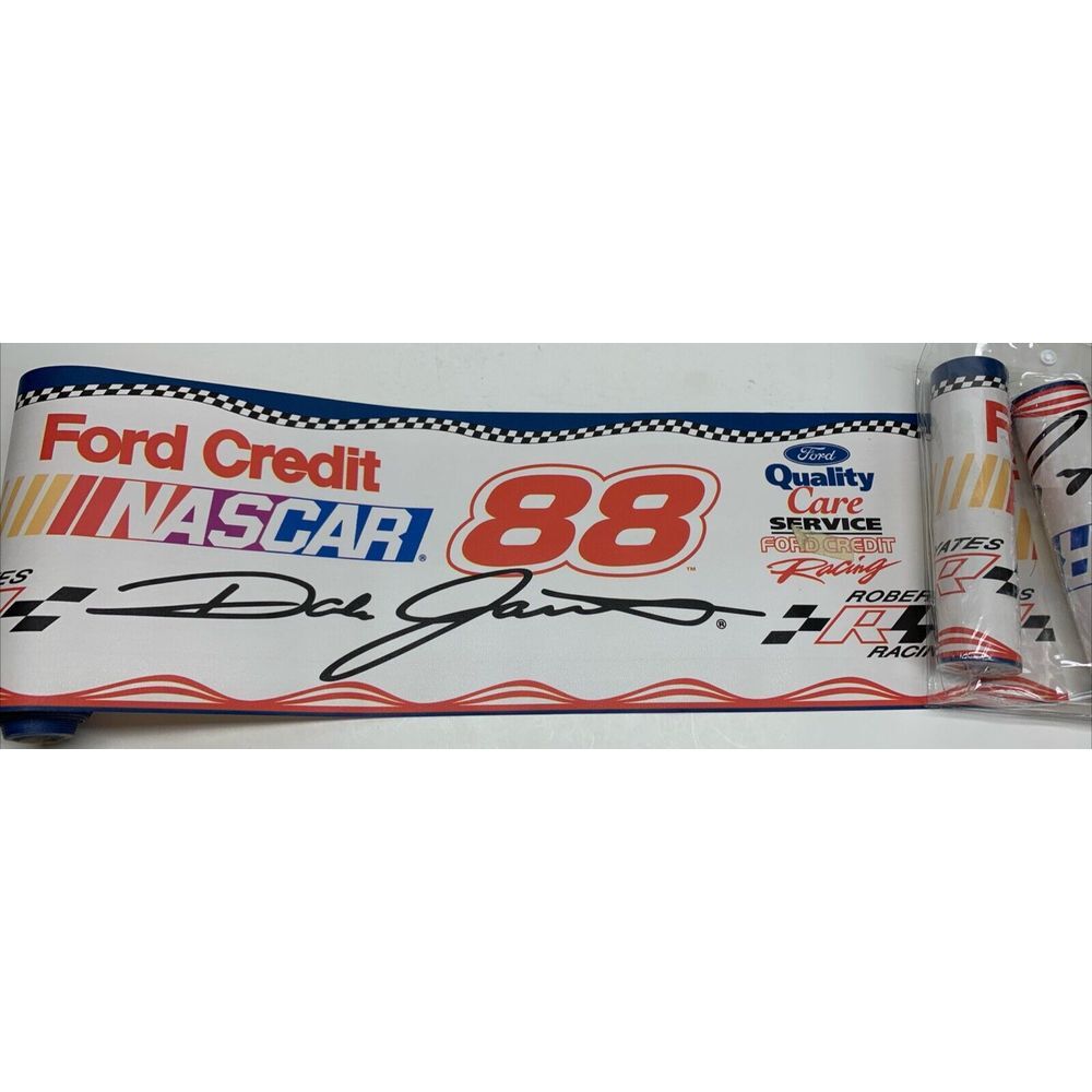 3- VTG ROBERT YATES FORD NASCAR RACING DALE JARRETT #88 PREPASTED WALL BORDER